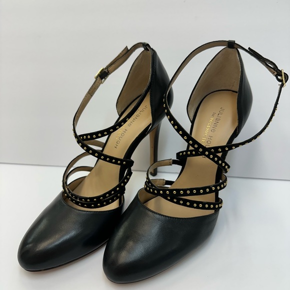 Julianne Hough for SoleSociety Black Strappy Heels with Gold Accents - Picture 6 of 7